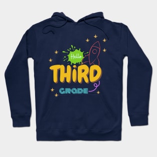 hello Third Grade Teacher Team Hoodie